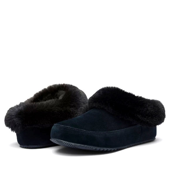 🎁SOREL Go Coffee Run Women's Suede Slippers New Never Worn Size 6 Black - Picture 4 of 6